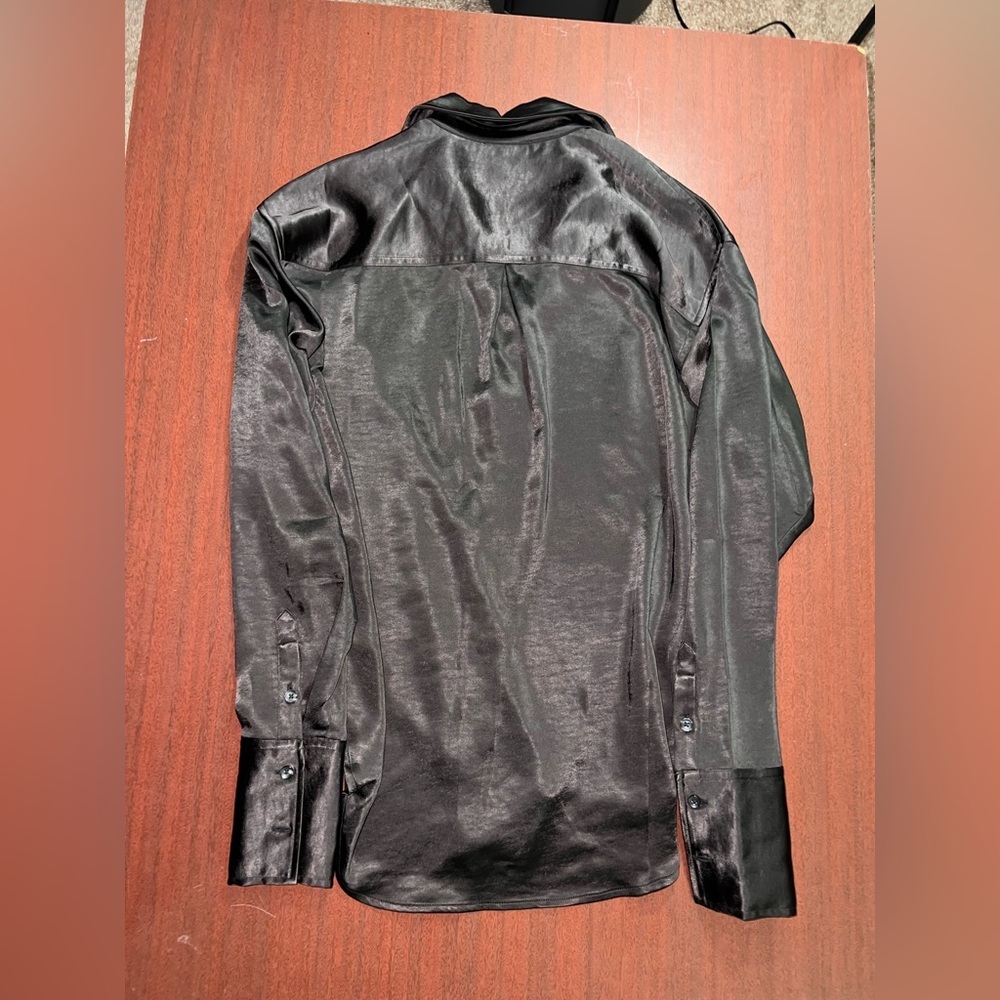 Good American Shiny Black Blouse - Picture 5 of 5